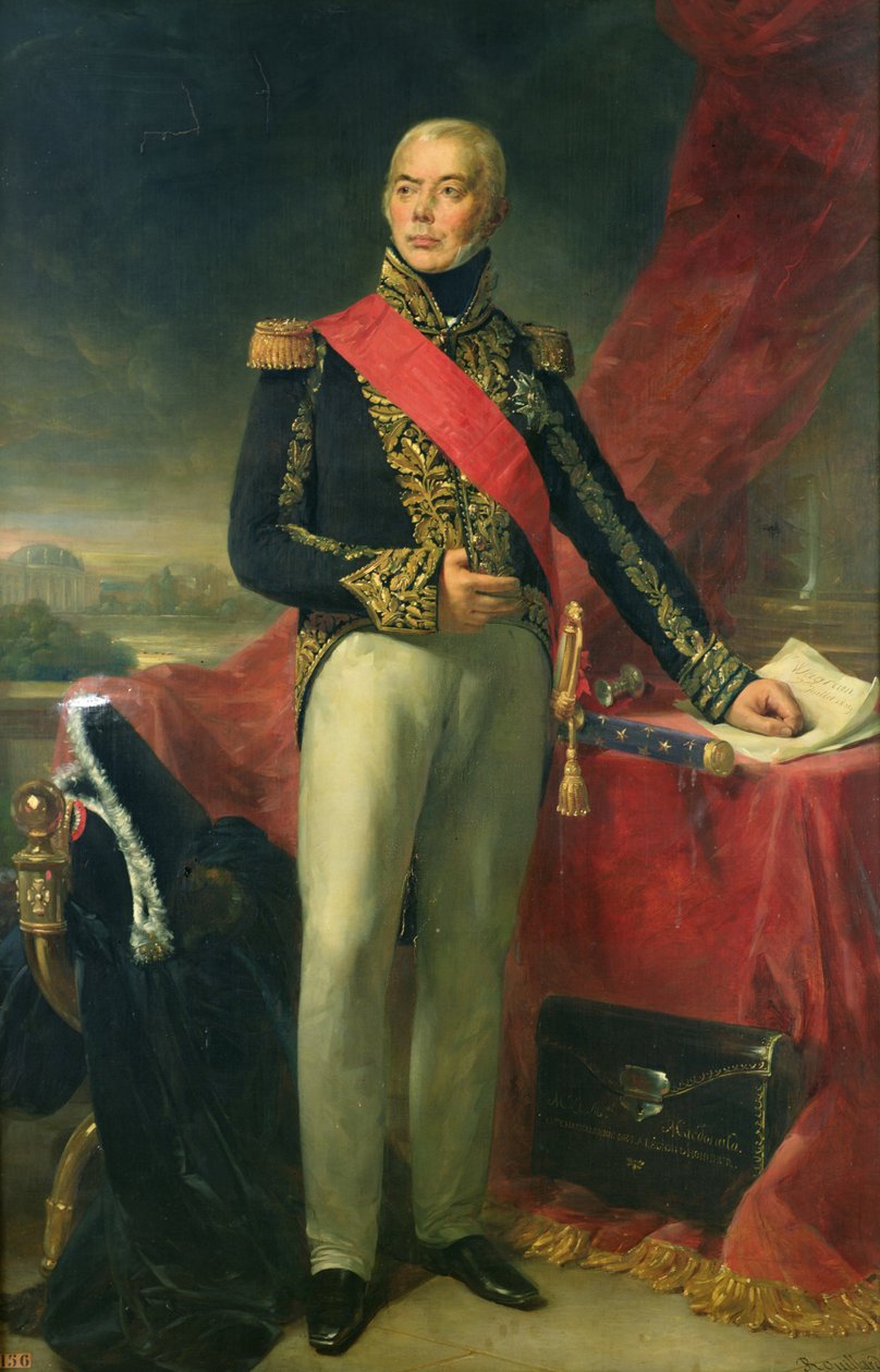 Etienne-Jacques-Joseph-Alexandre Macdonald (1765-1840) Duc de Tarente och marskalk av Frankrike, 1837 av Jean Sebastien Rouillard