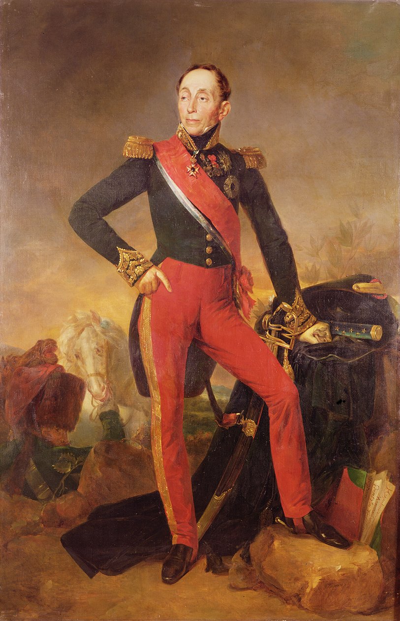Porträtt av markis Emmanuel de Grouchy (1766-1847) marskalk av Frankrike, ca 1835 av Jean Sebastien Rouillard
