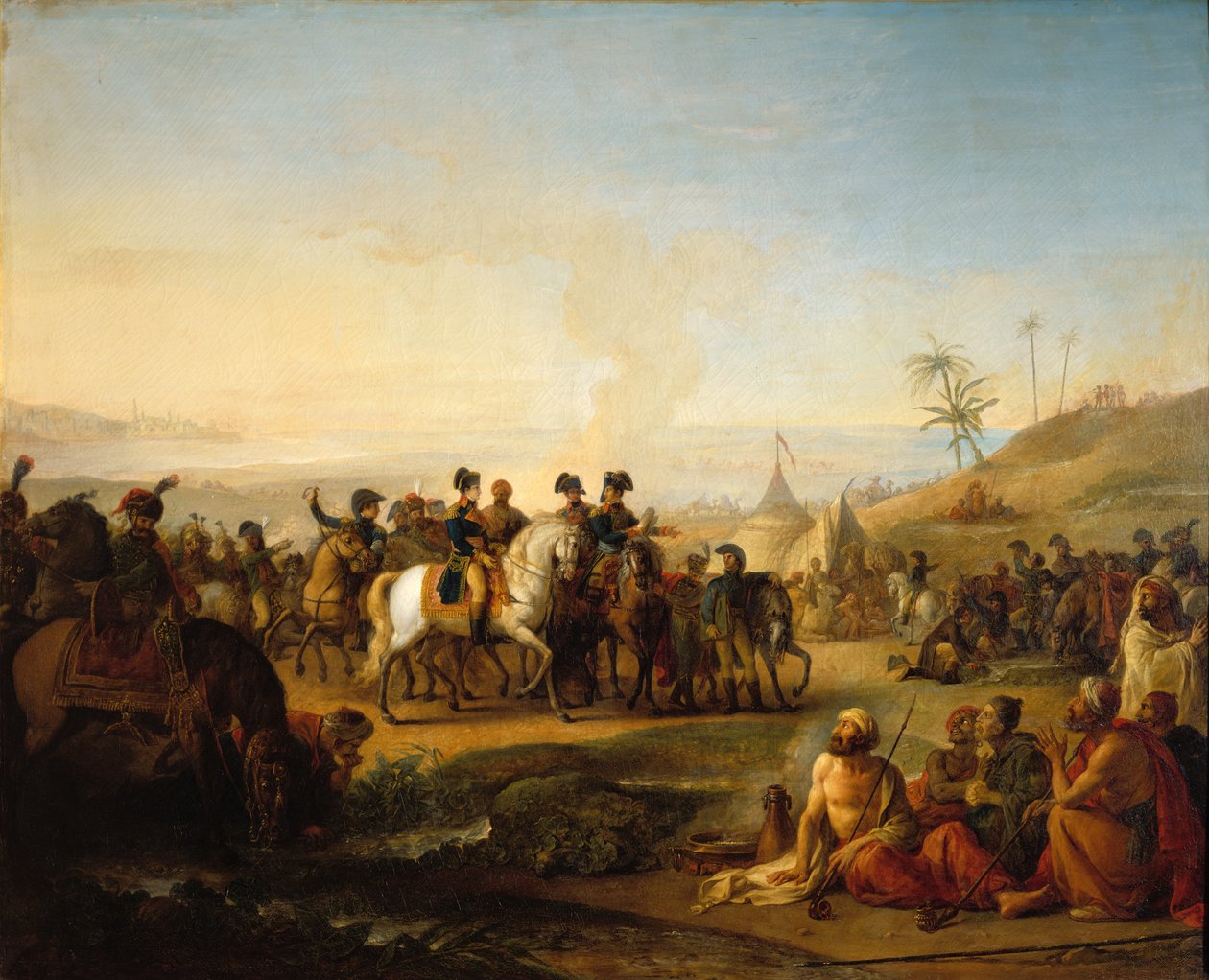 General Bonaparte besöker Moses fontäner, nära Sinai, 28 december 1798 av Jean Simon Berthelemy