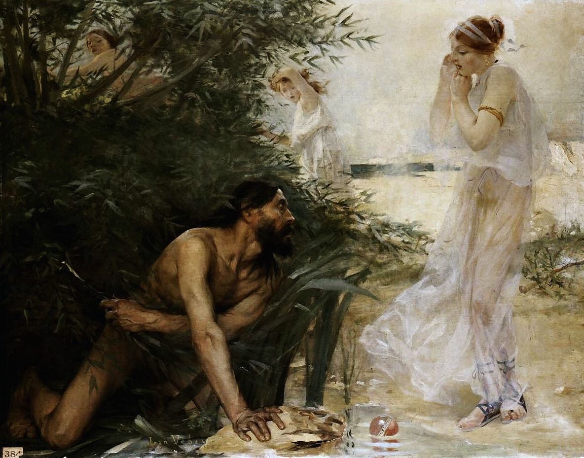  Ulysses and Nausicaan av Jean Veber