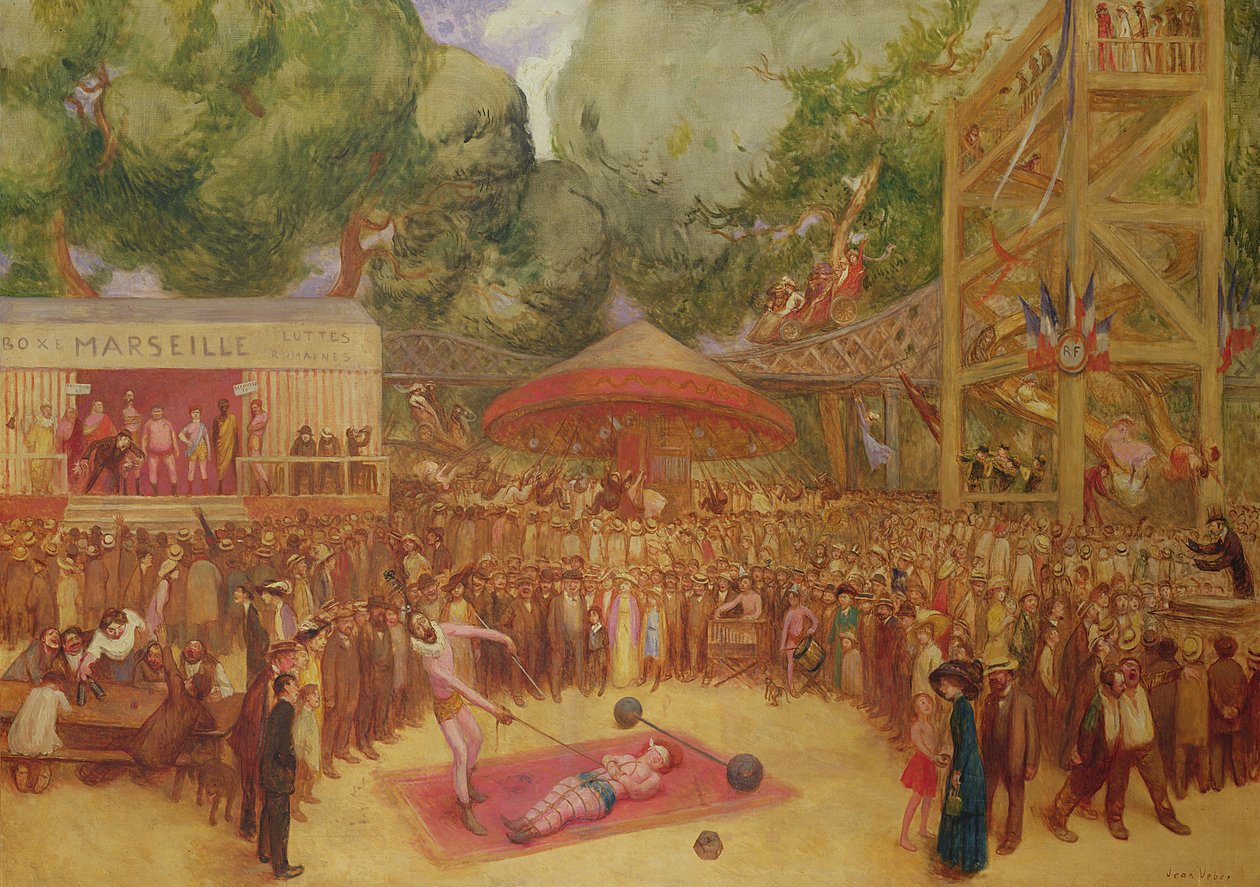 Mässan i Saint-Cloud, ca 1920 av Jean Veber