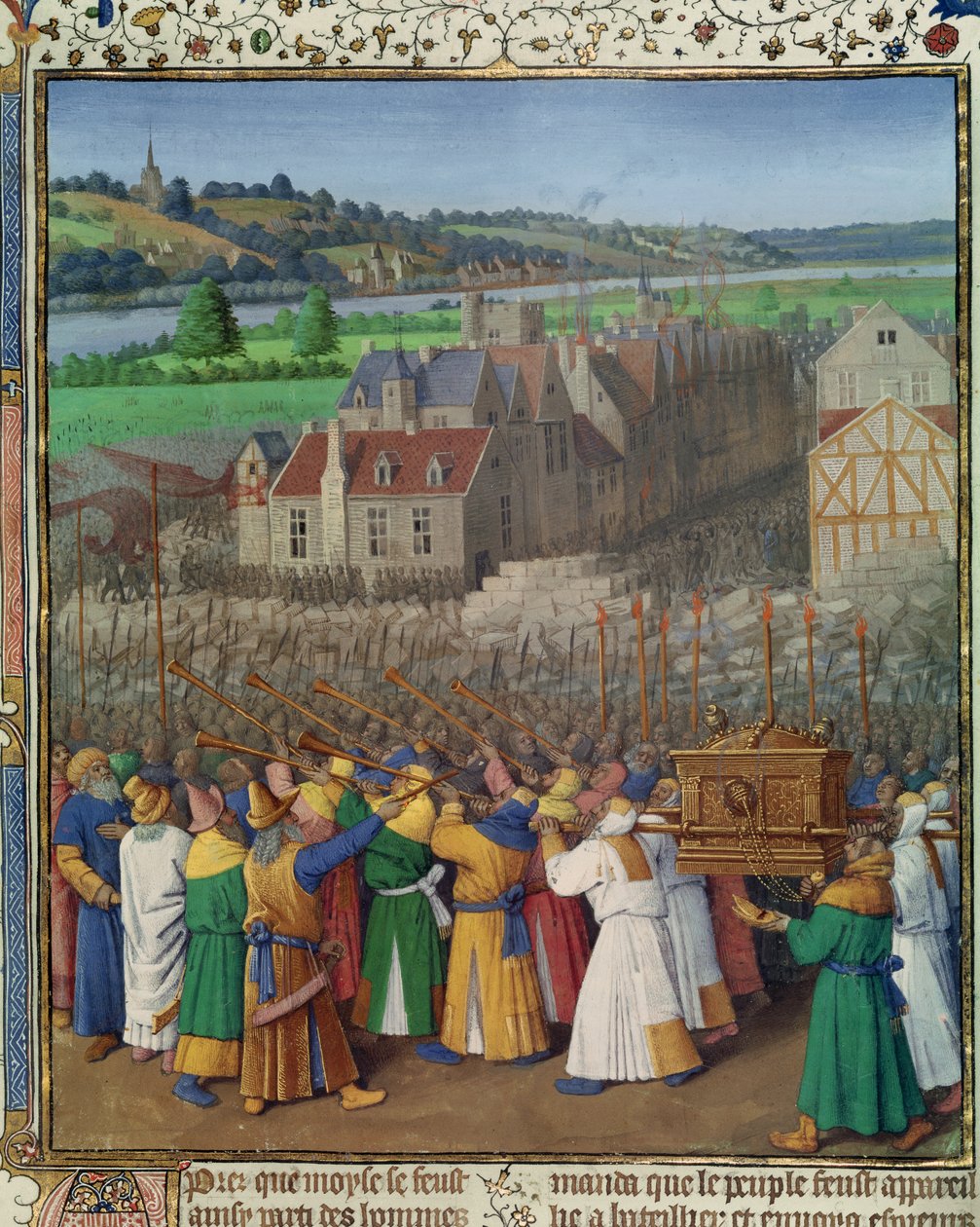 Fr 247 f.89 Jerikos fall, illustration från 