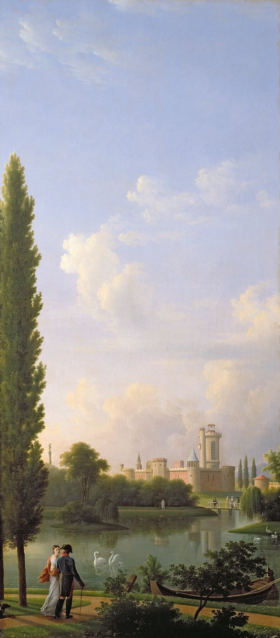 Laxenburg slott, nära Wien, 1810 av Jean Joseph Xavier Bidauld