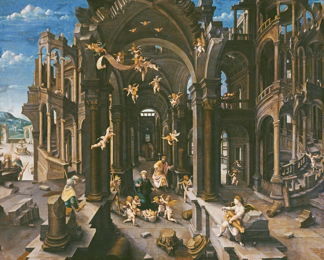 Tillbedjan av herdarna av Jean de Gourmont