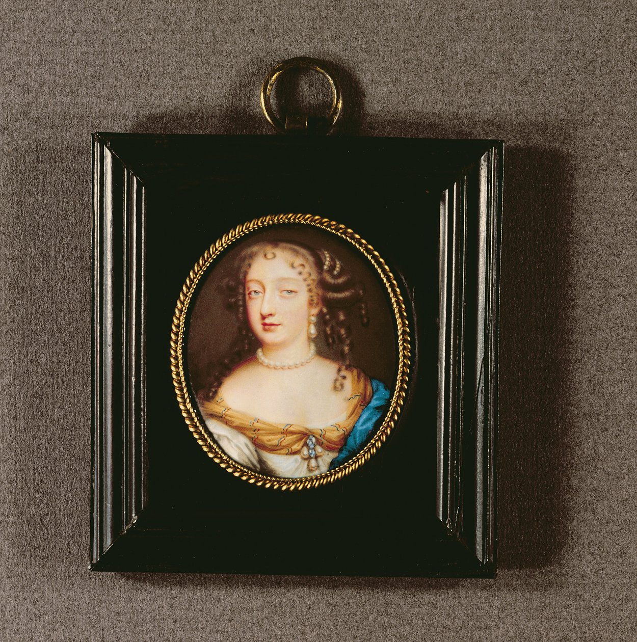 Frances Teresa Stuart, hertiginna av Richmond och Lennox (wc på pergament) av Jean the Elder Petitot