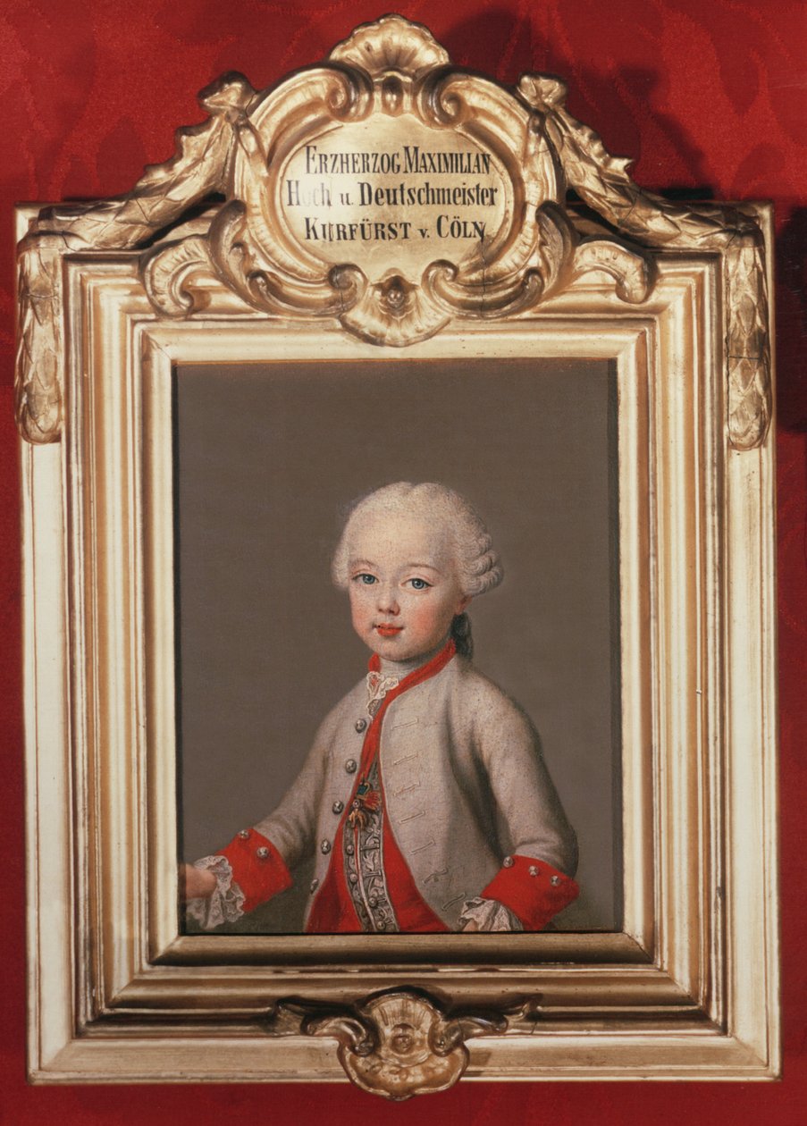 Maximilian (1756-1801) yngste son till Frans I och Maria Theresia av Österrike (1717-80), senare ärkebiskop-kurfursten av Köln, 1762 av Jean Étienne Liotard
