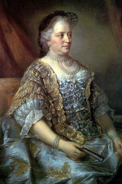 Portrait of Maria Theresa , sovereign of Austria, Hungary and Bohemia, in 1762 av Jean Étienne Liotard