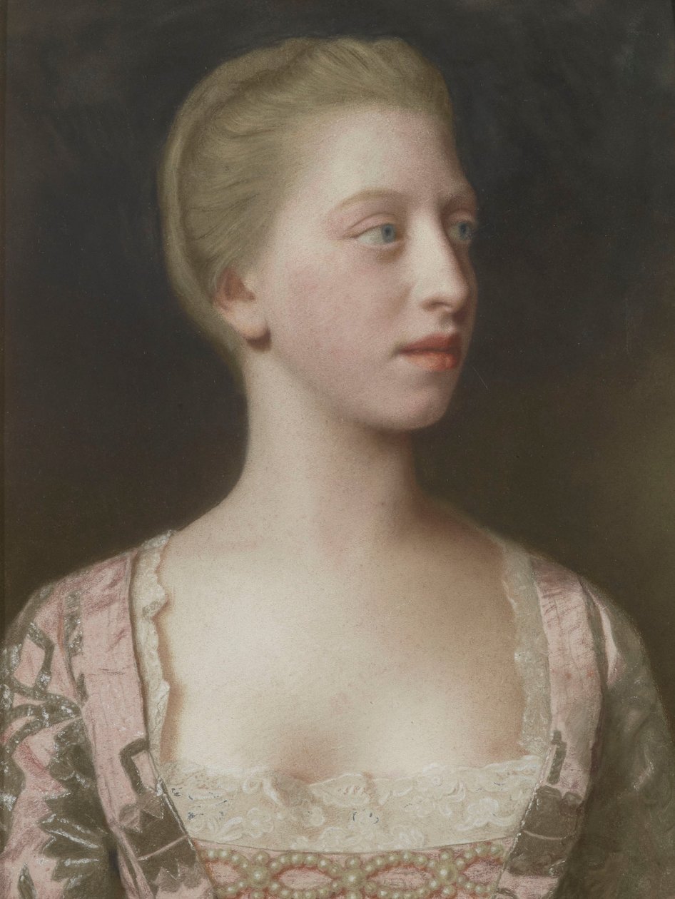 Portrait of Princess Augusta of Great Britain  av Jean Étienne Liotard