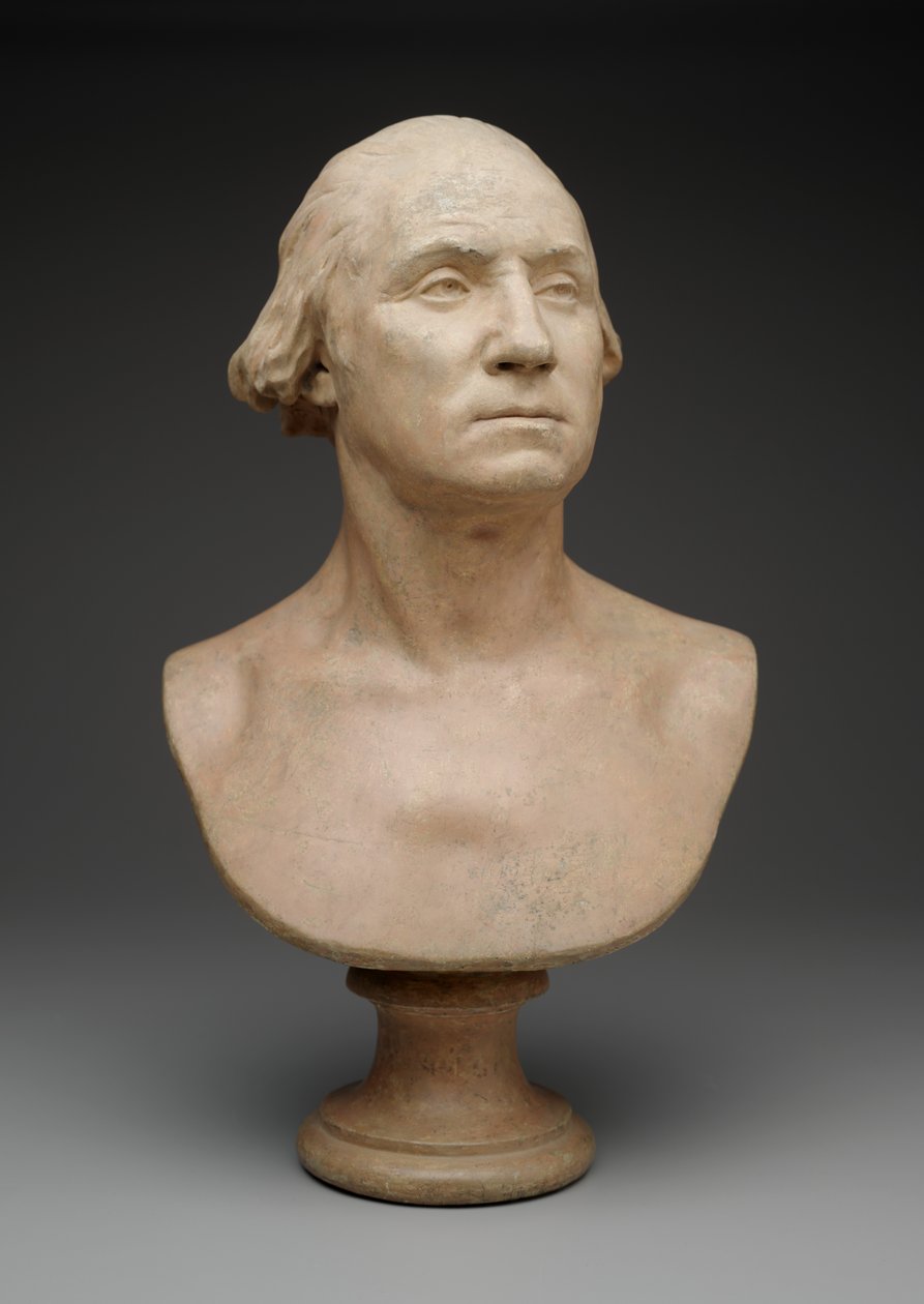 George Washington, ca 1786 (målad gips) av Jean Antoine Houdon