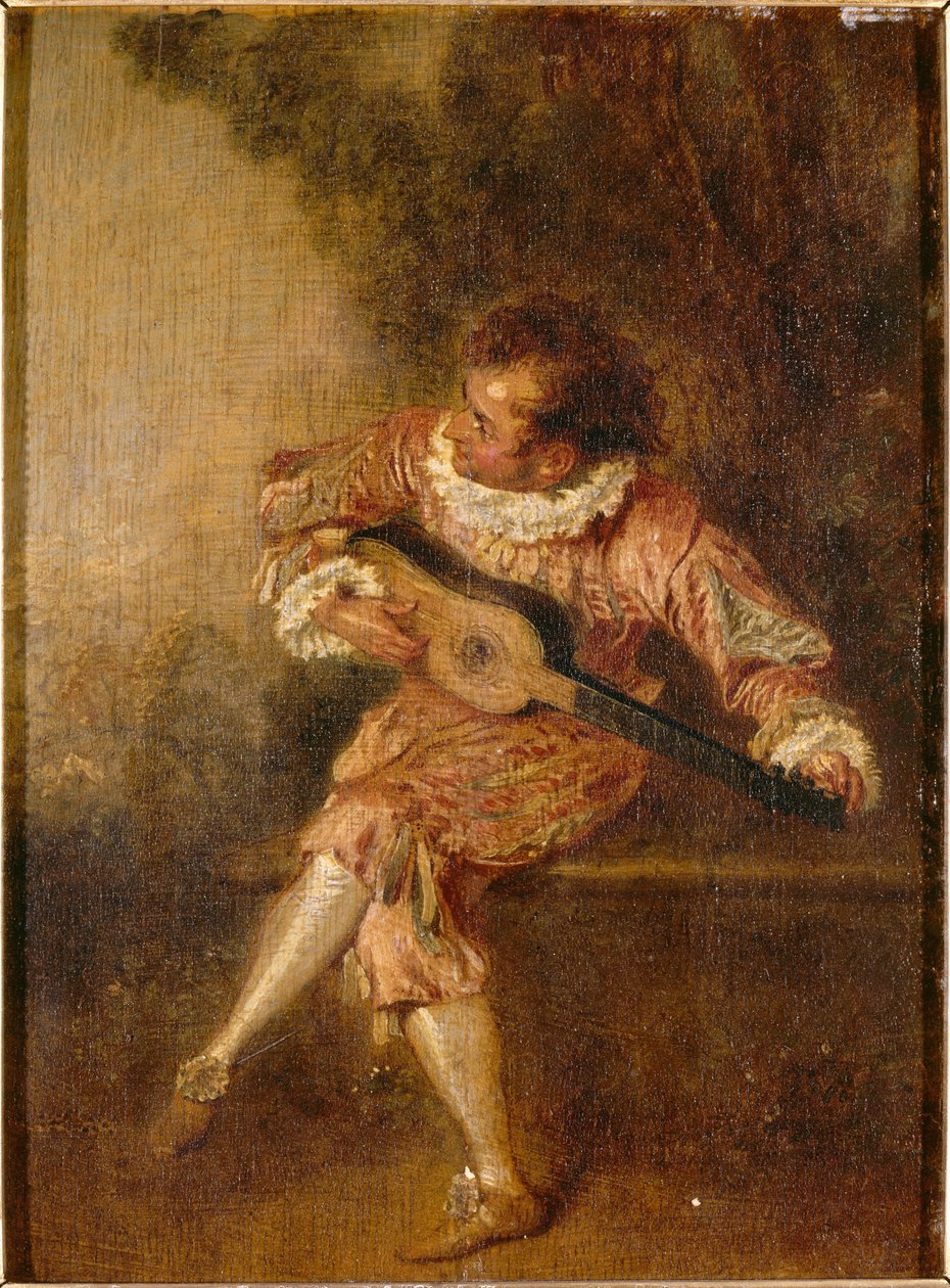 Le donneur de sérénades (Mezetin) av Jean-Antoine Watteau
