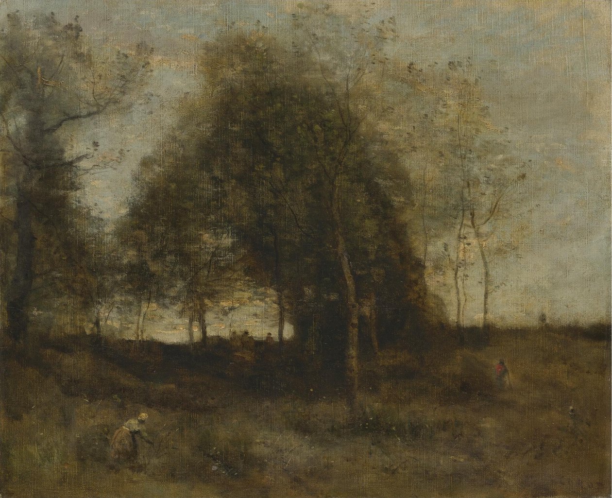 Kväll i Normandie av Jean Baptiste Camille Corot