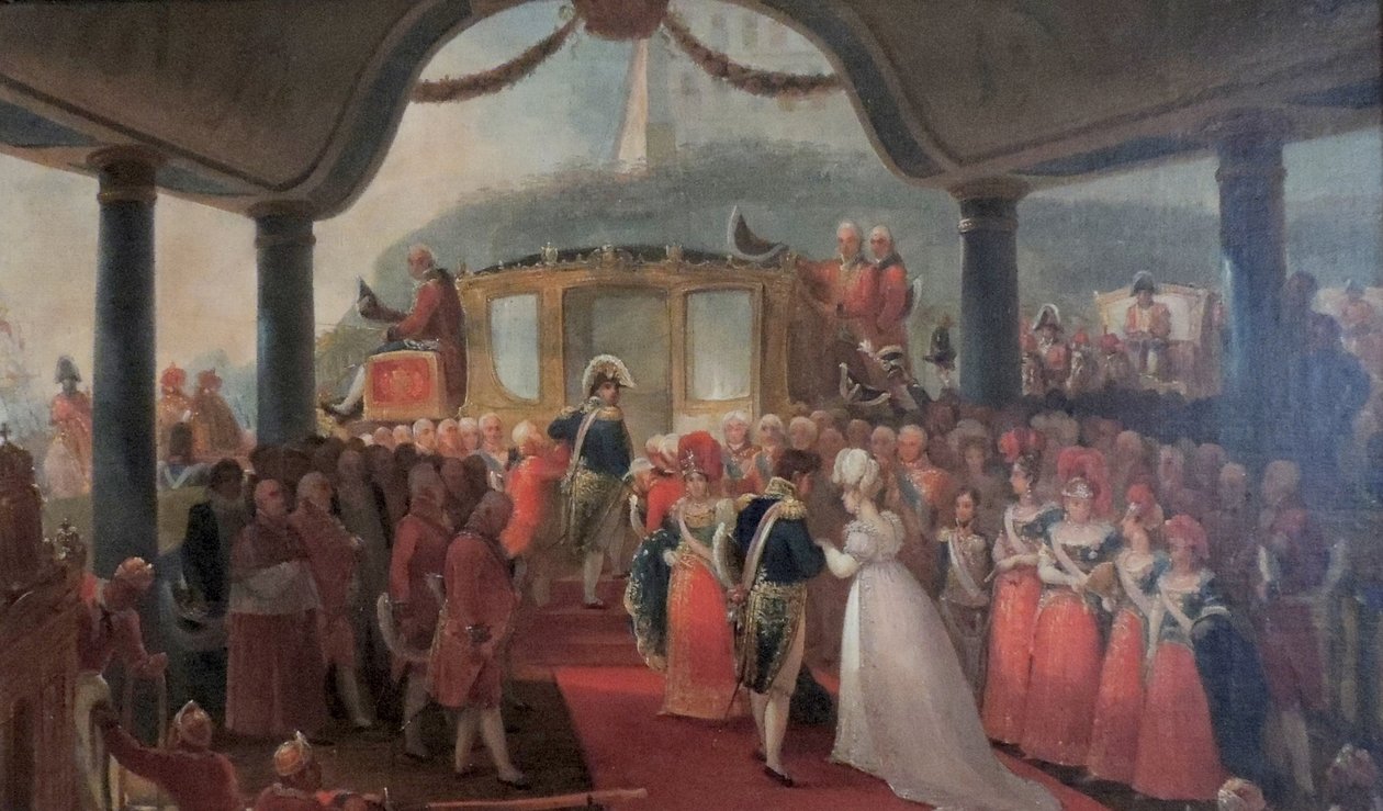 Study for the Arrival of D. Leopoldina in Brazil av Jean Baptiste Debret