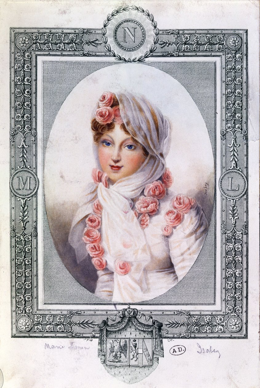 Porträtt av Marie Laczinska (1786-1817) grevinnan Walewska av Jean Baptiste Isabey