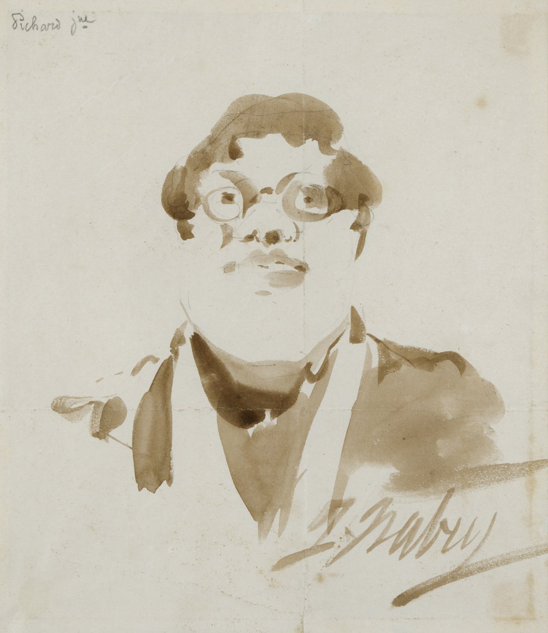 Porträtt av Pichard (bläck på papper) av Jean Baptiste Isabey