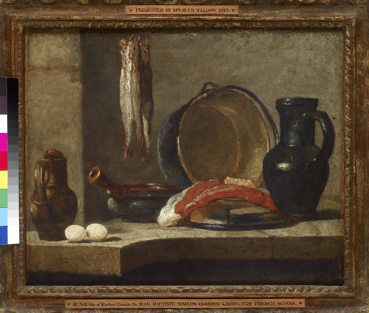Stilleben av köksredskap, 1700-talet av Jean Baptiste Simeon Chardin