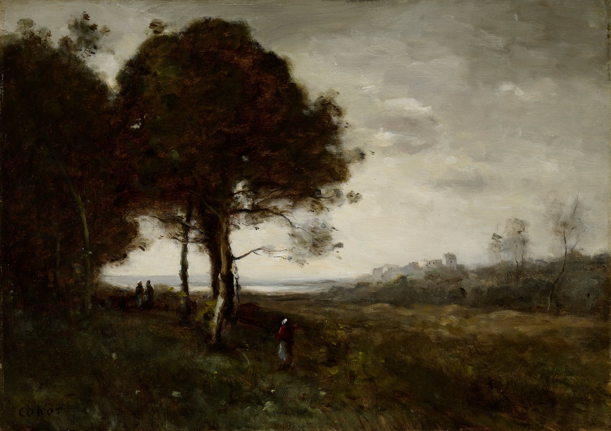 En bergsbäck vid Romagnes av Jean-Baptiste-Camille Corot