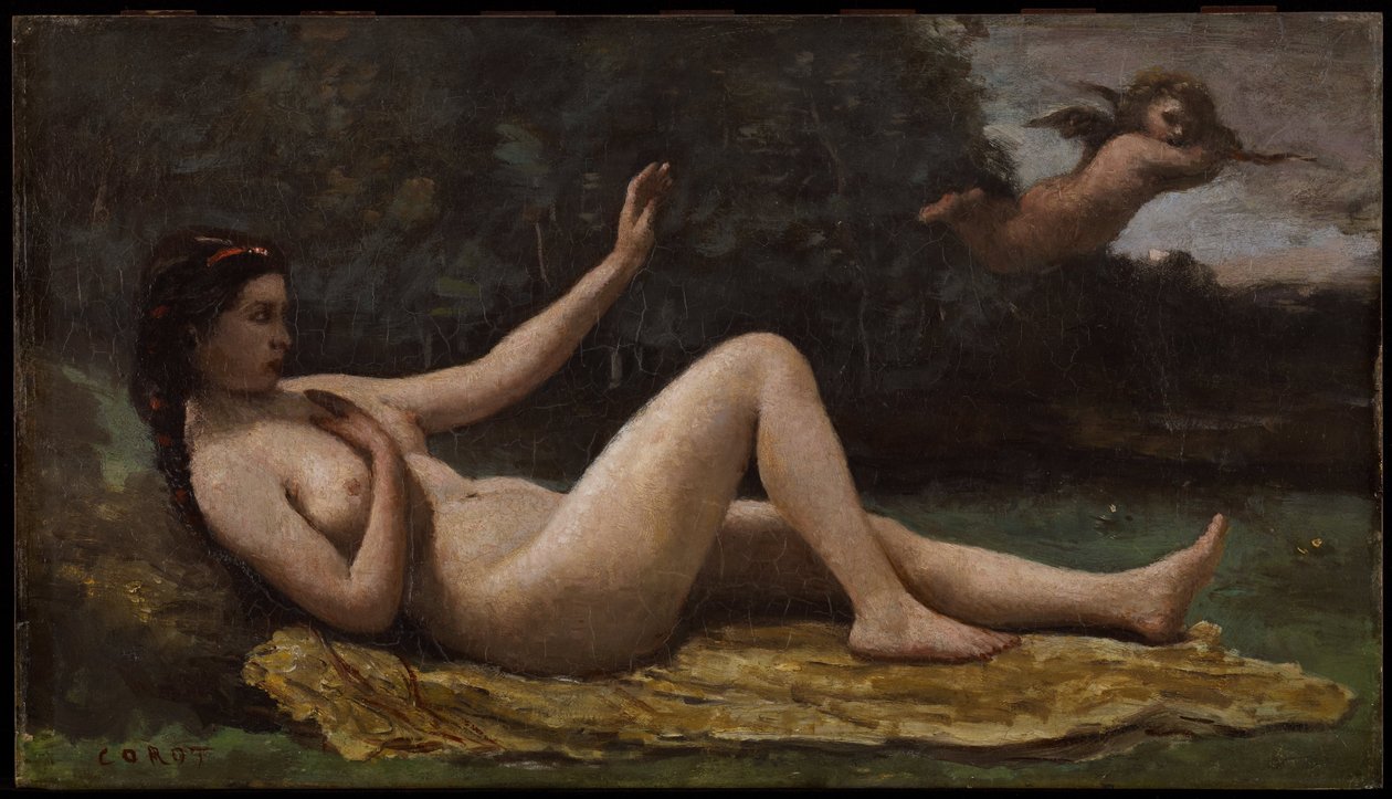 Evocation of Love av Jean-Baptiste-Camille Corot