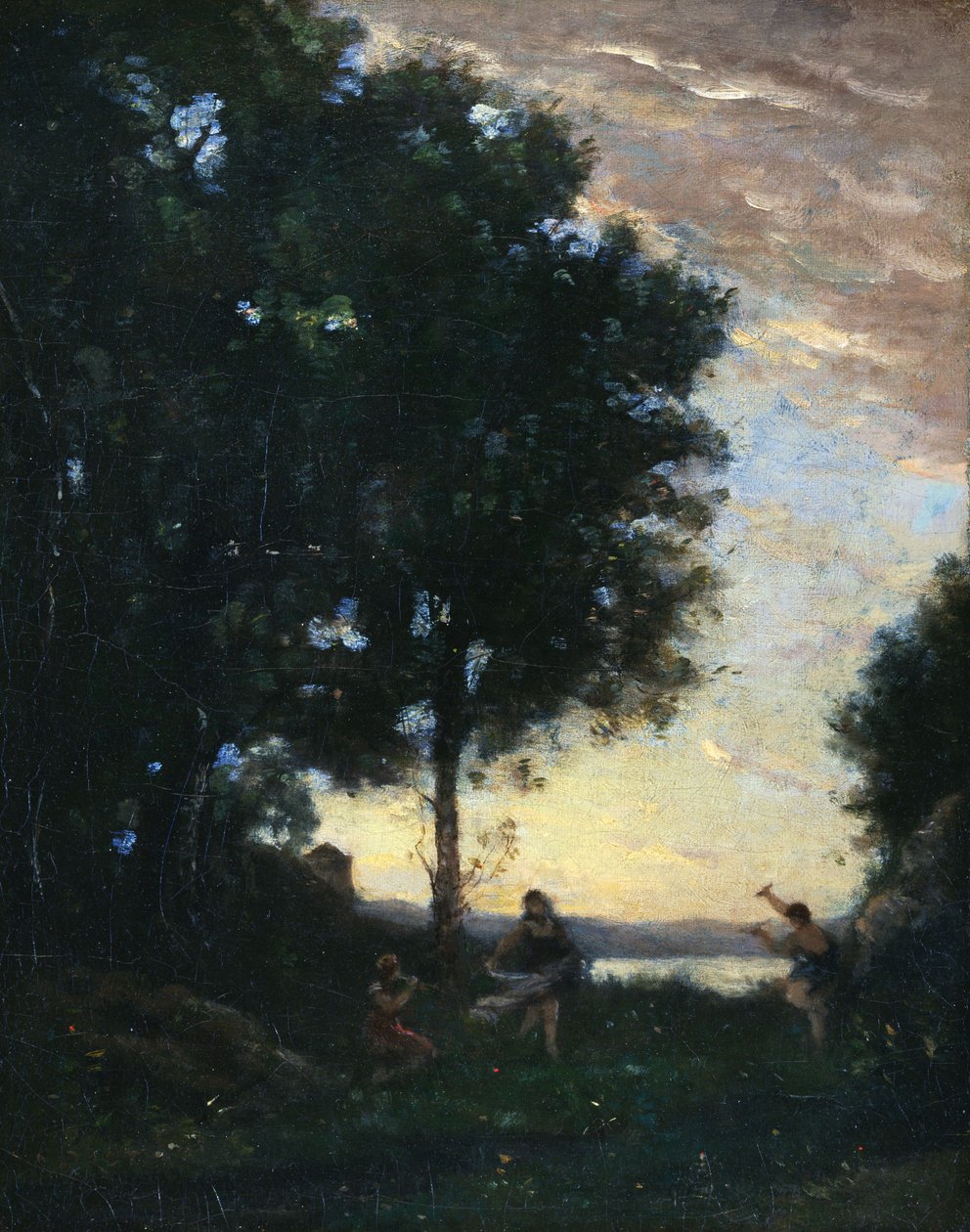 Dansande fauner och nymfer (Fauns and Nymphs Dancing) av Jean-Baptiste-Camille Corot