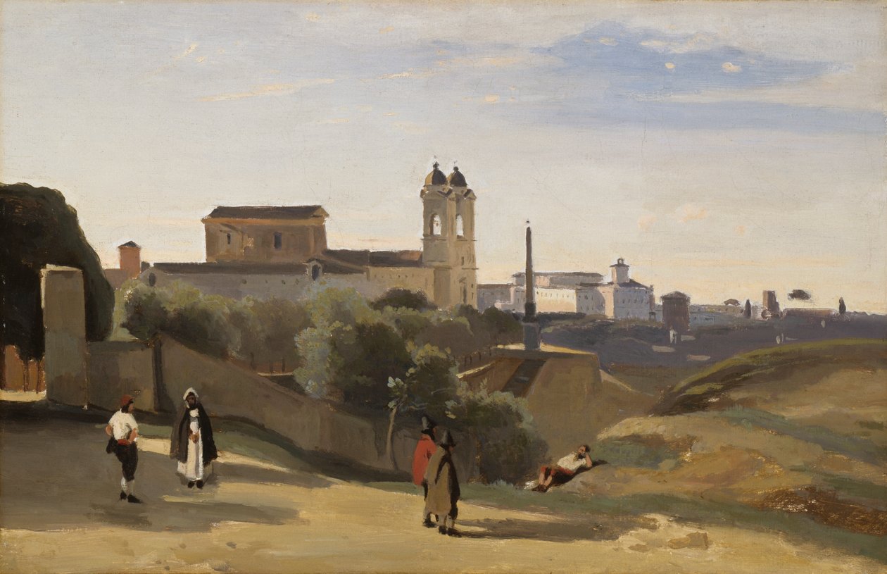 Monte Pincio, Rom av Jean-Baptiste-Camille Corot