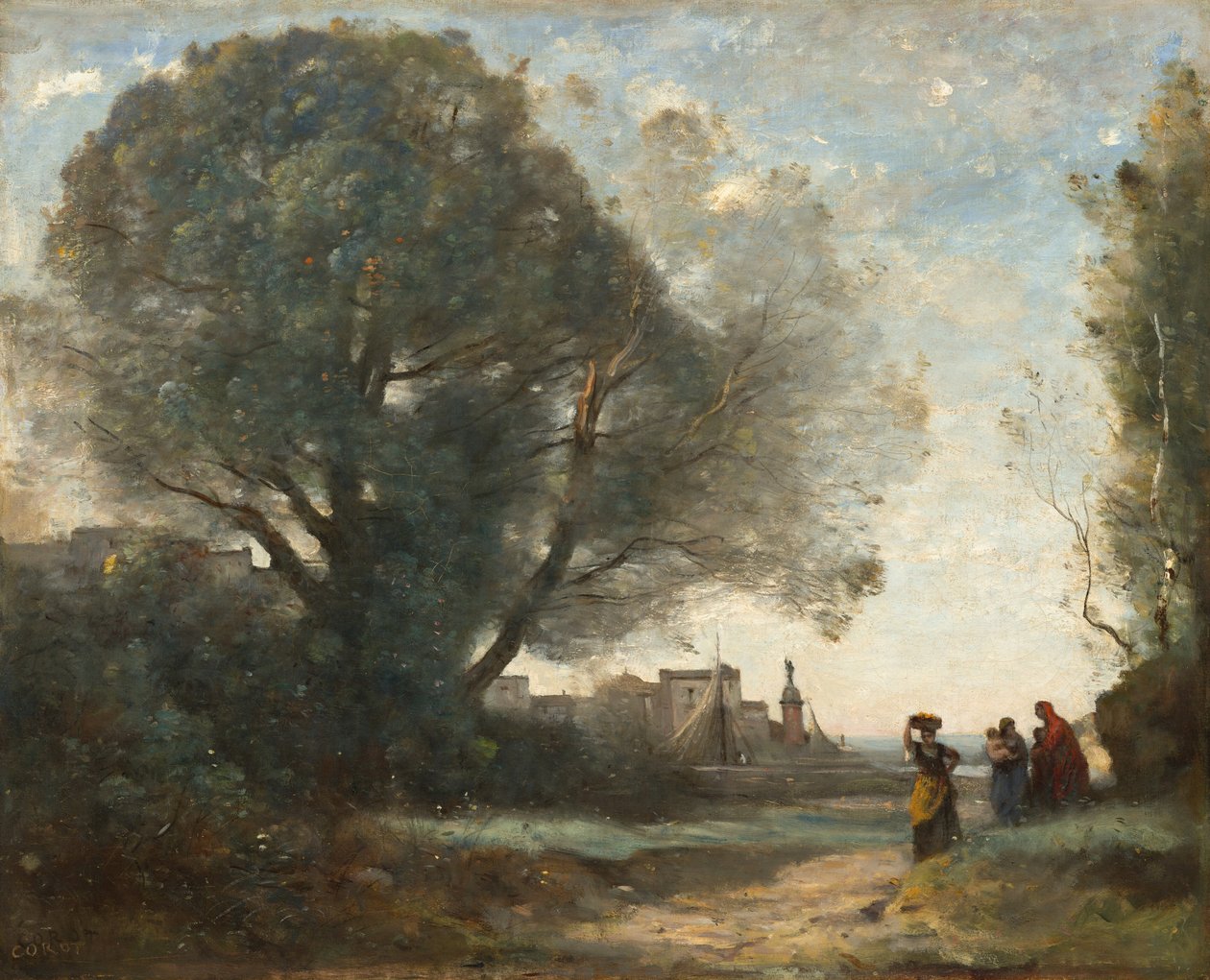 Souvenir av Terracina av Jean-Baptiste-Camille Corot