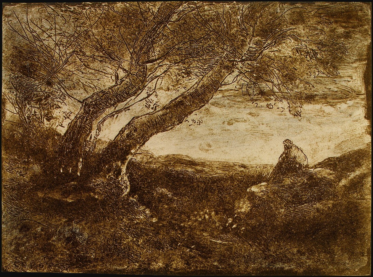 Drömmaren av Jean-Baptiste-Camille Corot