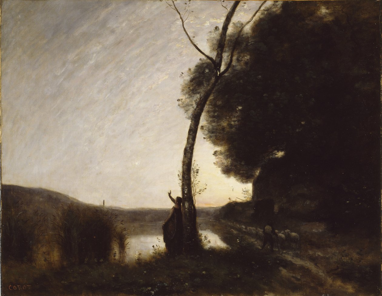 Aftonstjärnan av Jean-Baptiste-Camille Corot