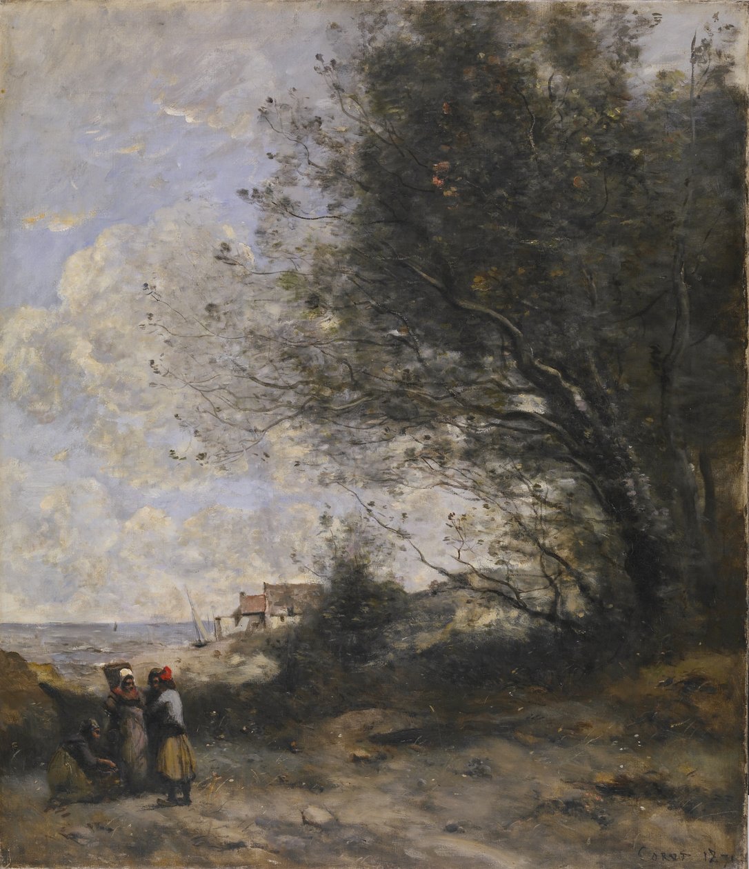Fiskarstugan av Jean-Baptiste-Camille Corot