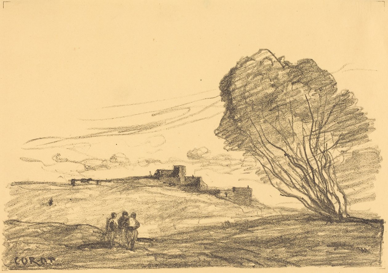 Det isolerade fortet av Jean-Baptiste-Camille Corot