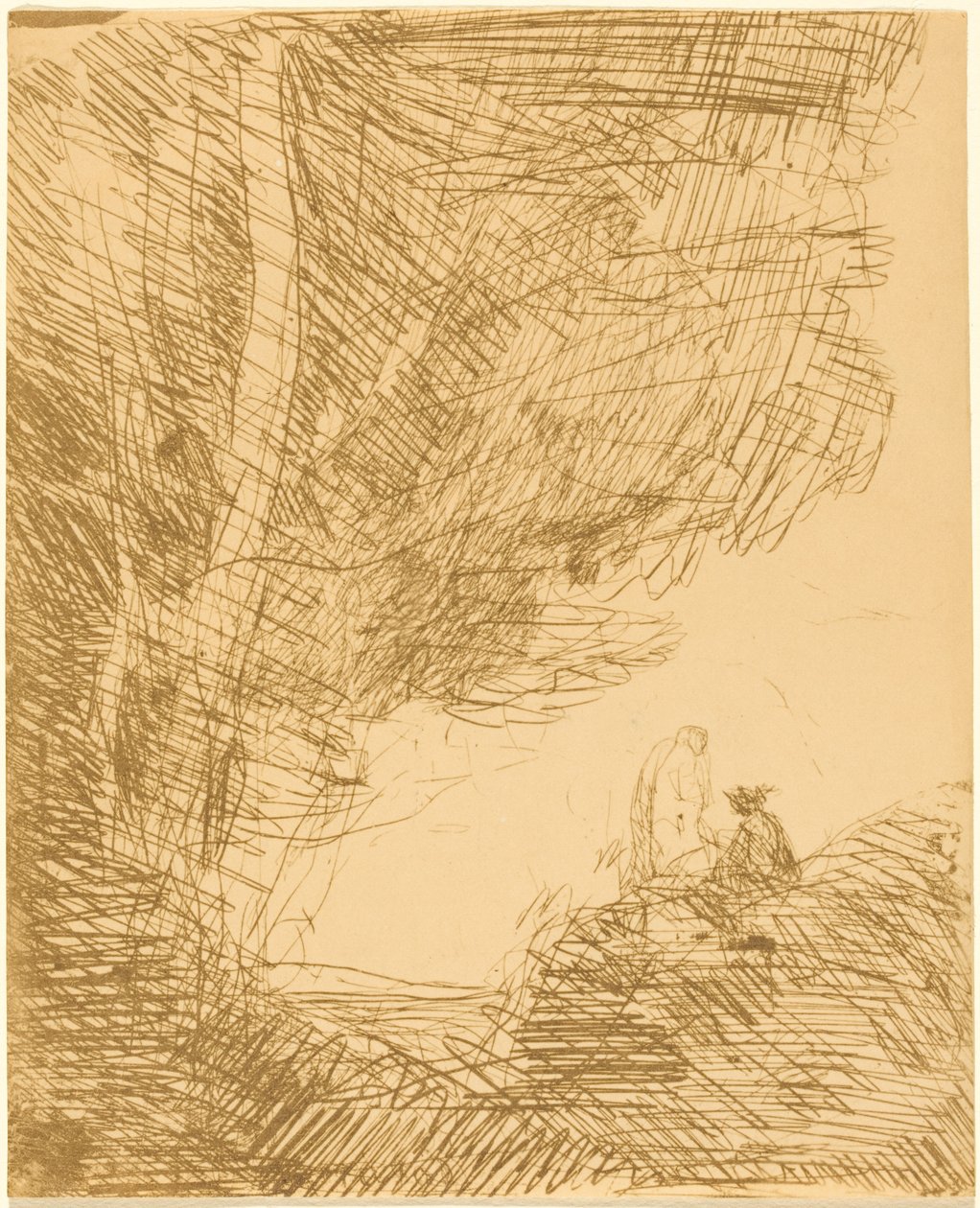 Der Dichter und seine Muse av Jean-Baptiste-Camille Corot