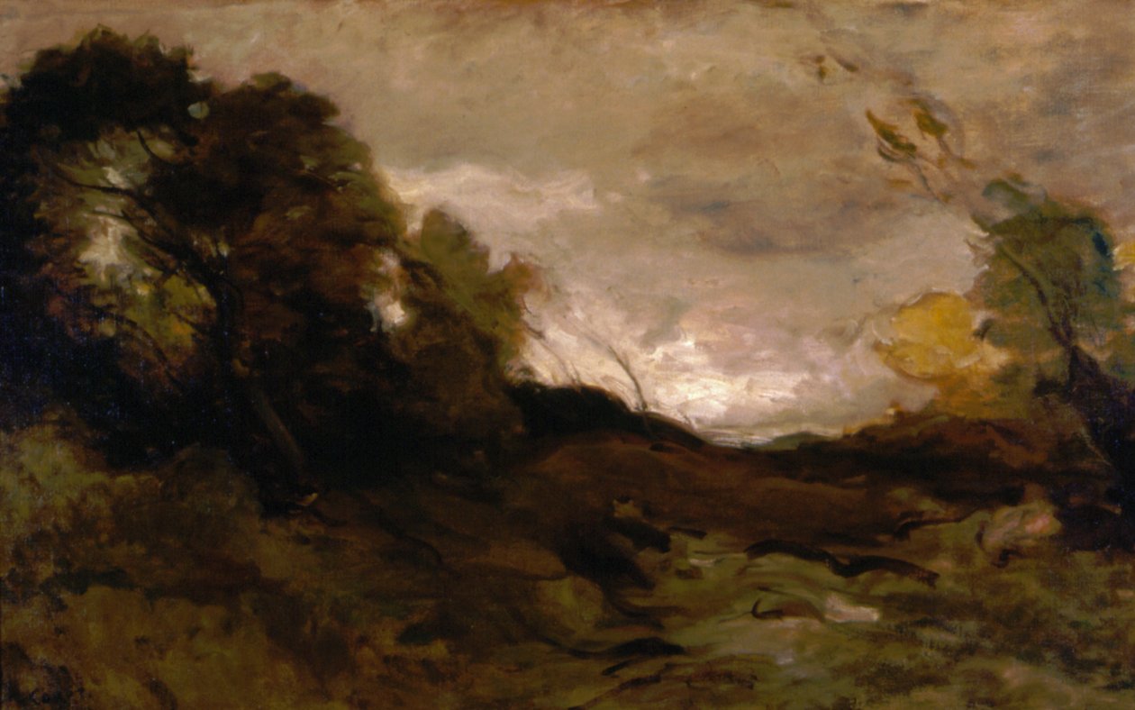Lonely Valley av Jean-Baptiste-Camille Corot