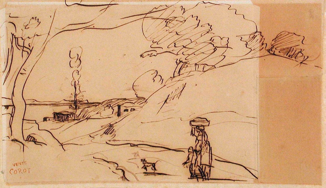 Landskap utan titel av Jean-Baptiste-Camille Corot