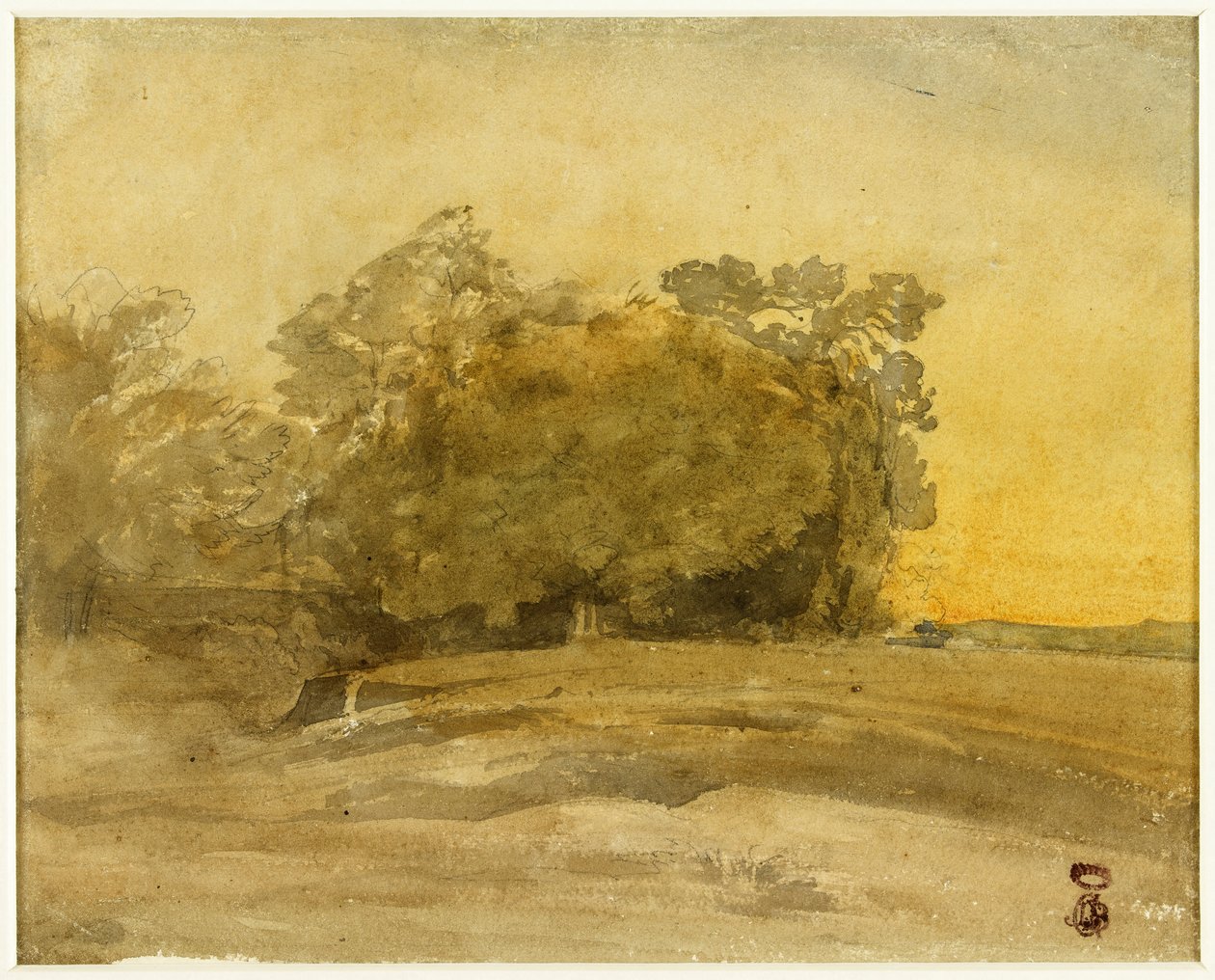 Landschaft (recto); Urteil des Salomon (verso) av Jean-Baptiste Carpeaux