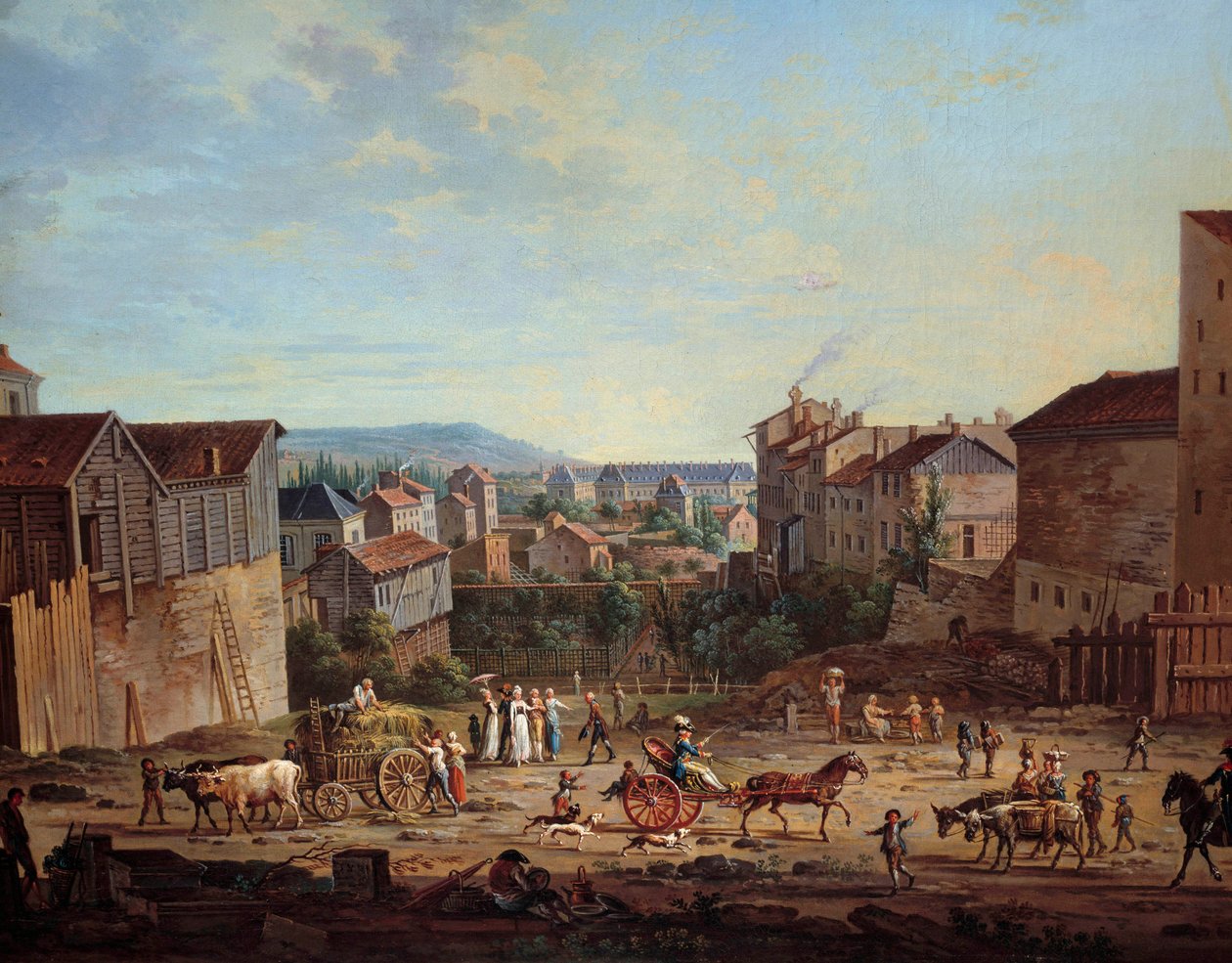 Bastionen i Michottes i Nancy. Målning av Jean Baptiste Claudot (1733-1805), cirka 1801. Nancy, Musee Historique Lorrain - Michottes Bastion i Nancy (Frankrike). Målning av Jean Baptiste Claudeot (1733-1805) av Jean Baptiste Claudot