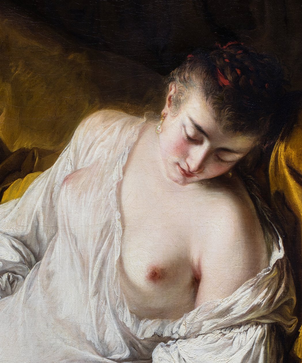 Une femme qui dort ou la Fidelite surveillante (detalj), v av Jean Baptiste Deshays