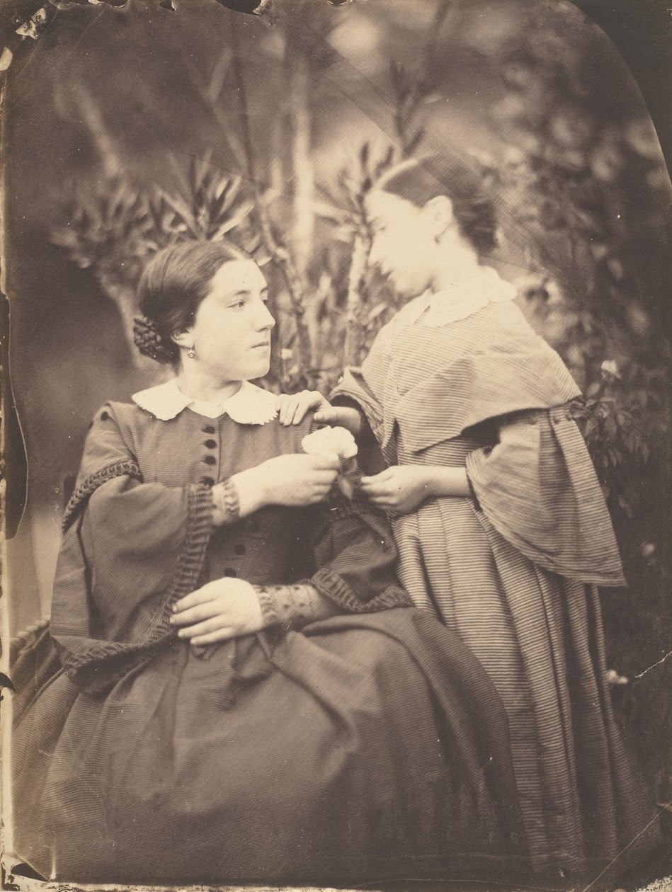 Porträtt av kvinna och barn,1855 (foto) av Jean Baptiste Frénet
