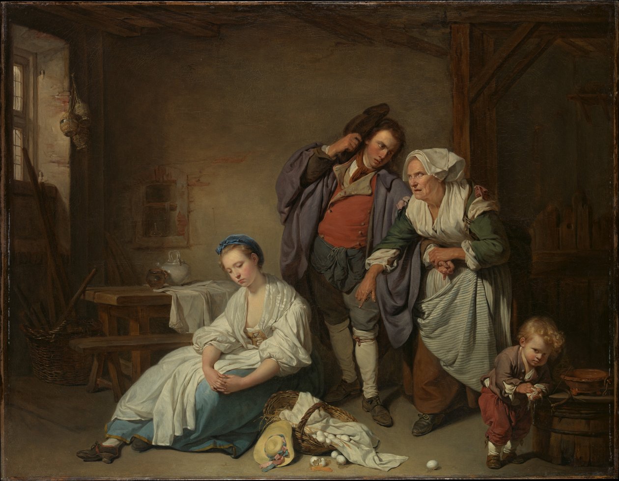 Krossade ägg av Jean-Baptiste Greuze