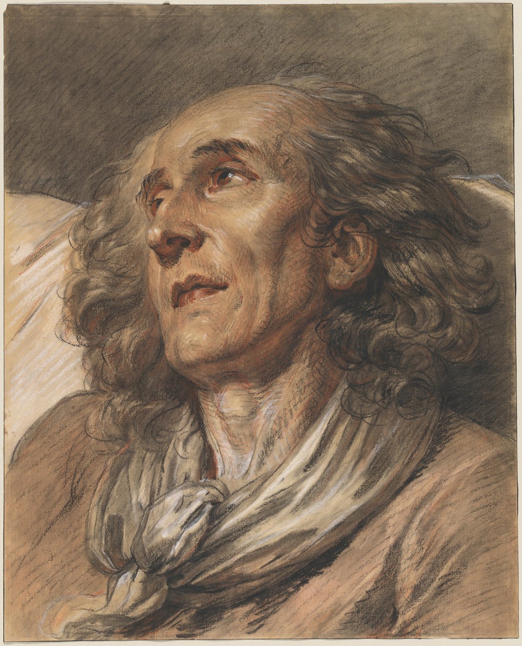 Byst av en äldre man av Jean-Baptiste Greuze