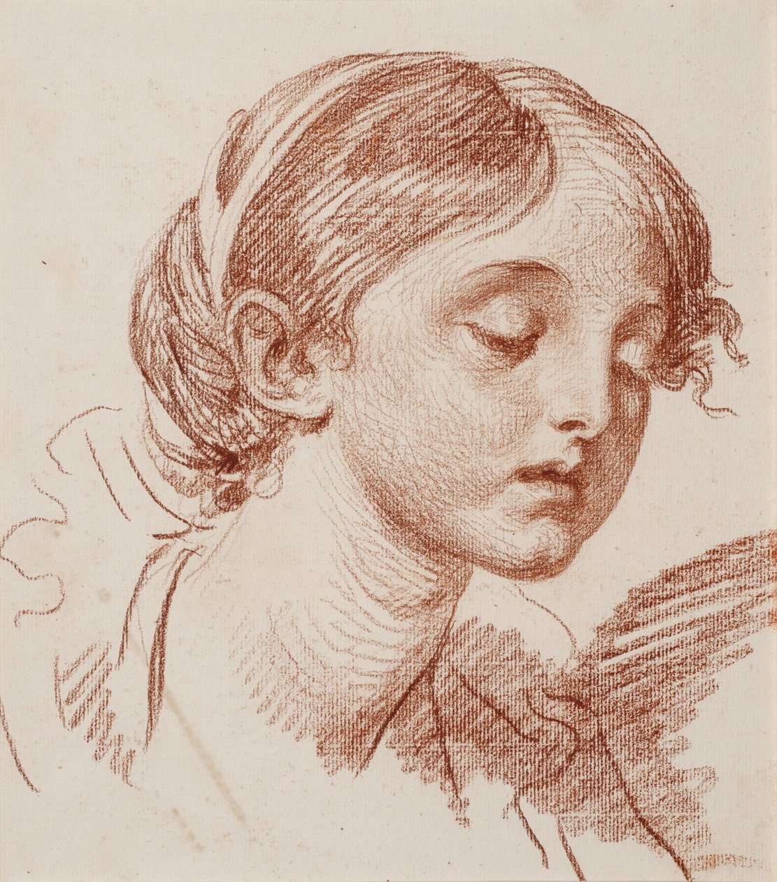 Huvud av en flicka av Jean-Baptiste Greuze