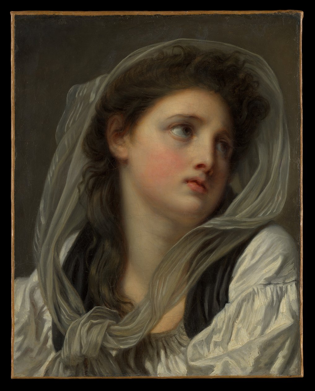 Huvud av en ung kvinna av Jean-Baptiste Greuze