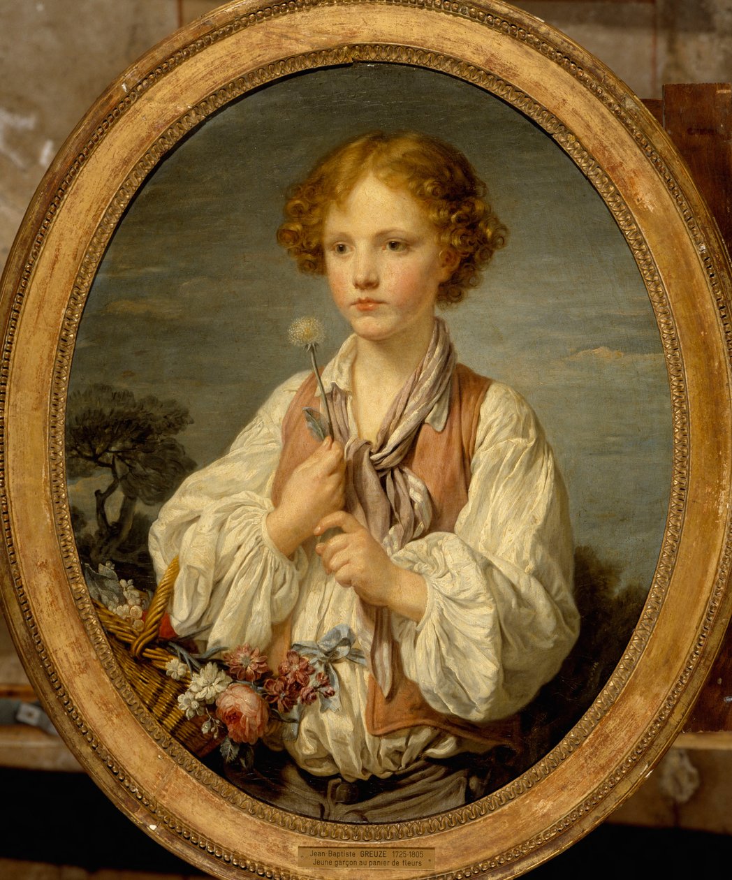 En ung herde som prövar ödet för att ta reda på om han är älskad av sin herdinna av Jean-Baptiste Greuze