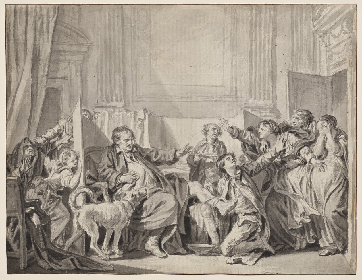 Den skyldiga och ångerfulla dottern av Jean-Baptiste Greuze