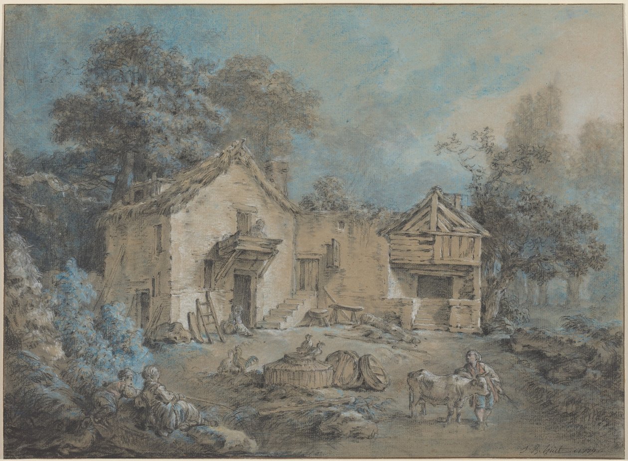 Landsbygdsbild av Jean-Baptiste Huet