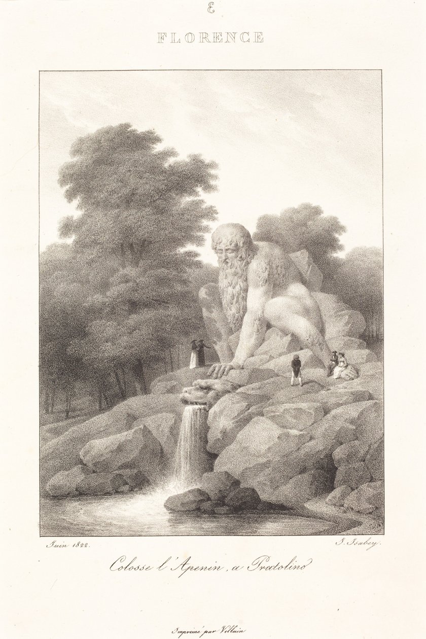 Apenninernas koloss, Pratolino av Jean-Baptiste Isabey