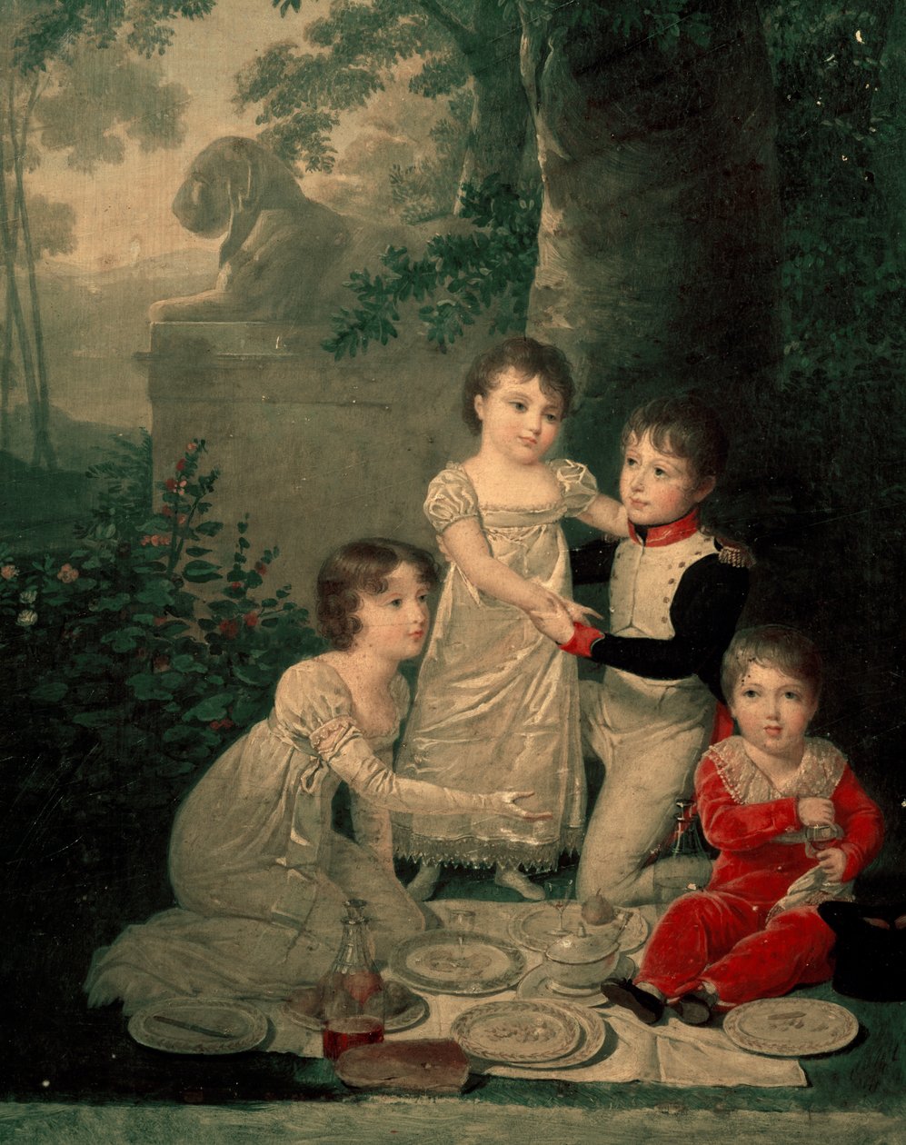 Fyra barn till Joachim Murat och Caroline Bonaparte (från vänster, Letizia av Jean Baptiste Isabey