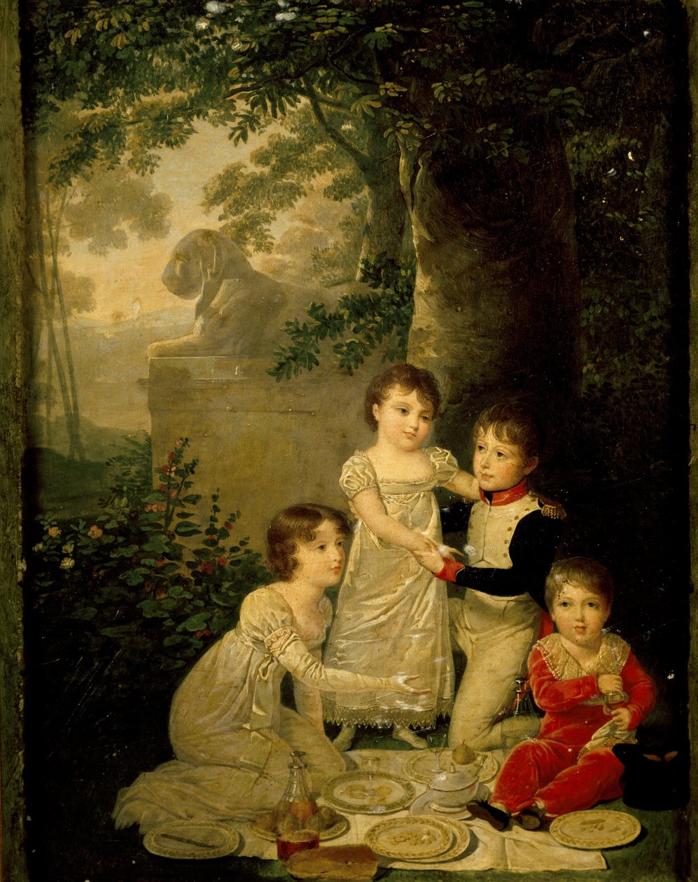 Fyra söner till Joachim Murat och Caroline Bonaparte (från vänster, Letizia av Jean Baptiste Isabey