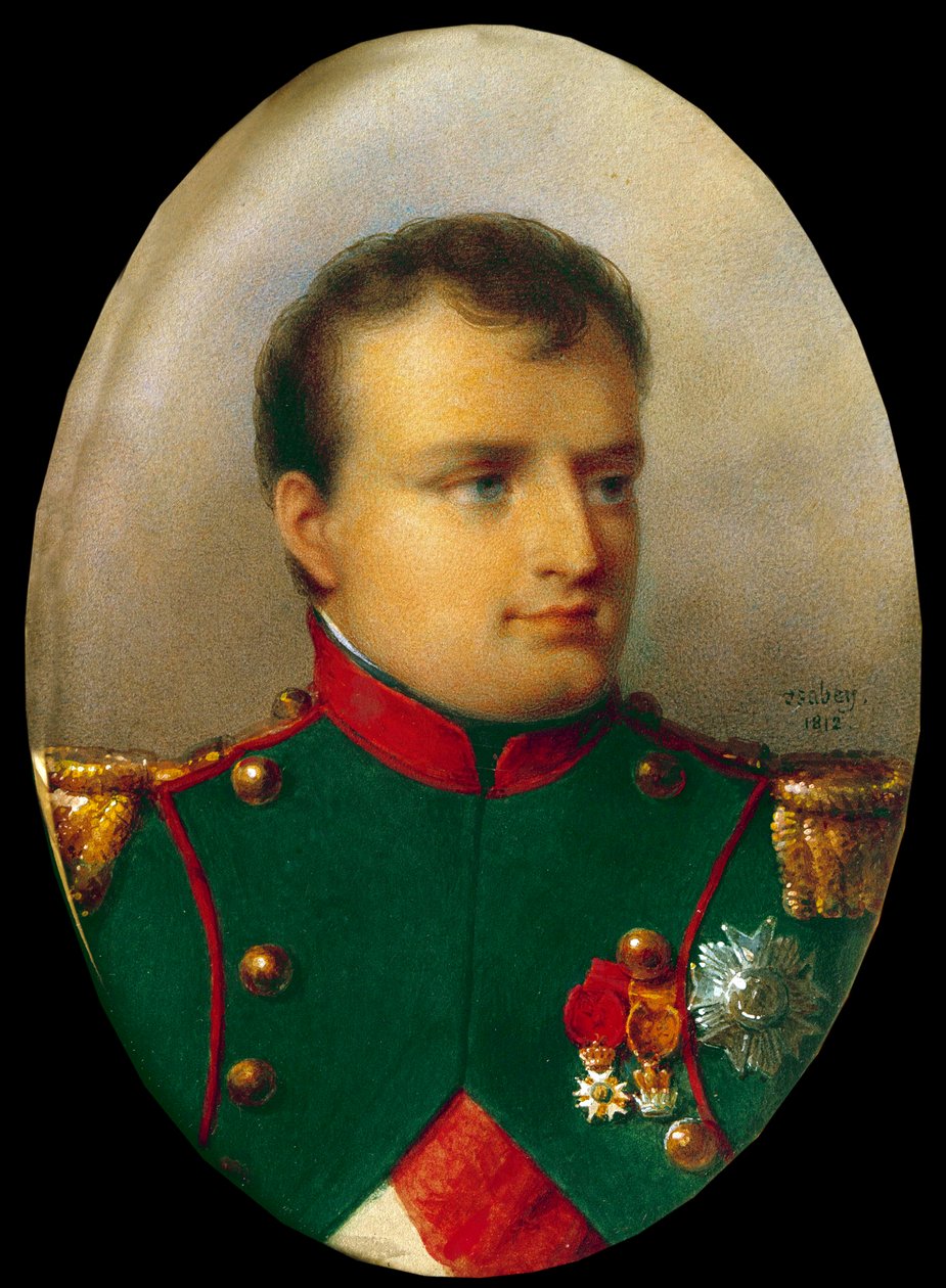 Medaljongporträtt av Napoleon I i chassörernas uniform av Jean Baptiste Isabey