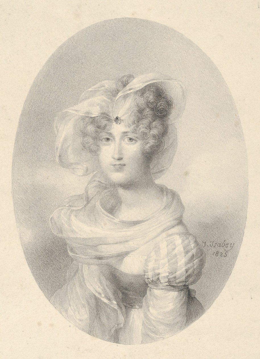 Porträtt av Madame Ditte-Harmite av Jean-Baptiste Isabey