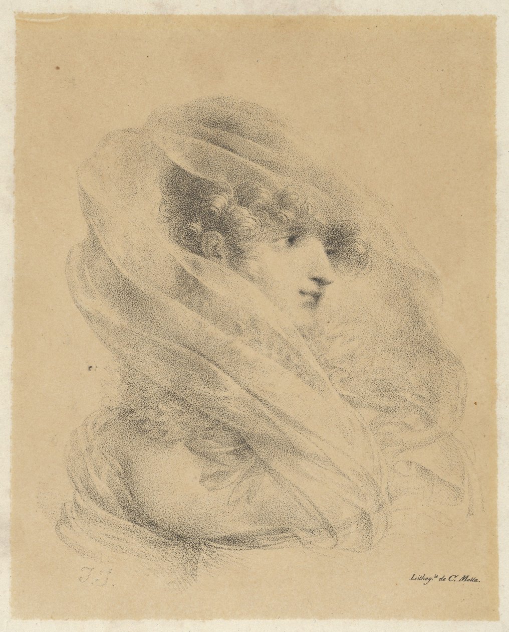 Porträtt av Mademoiselle Ledieu av Jean-Baptiste Isabey