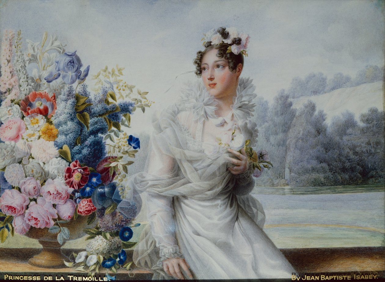 Princess of Tremoille (olja på duk) av Jean Baptiste Isabey