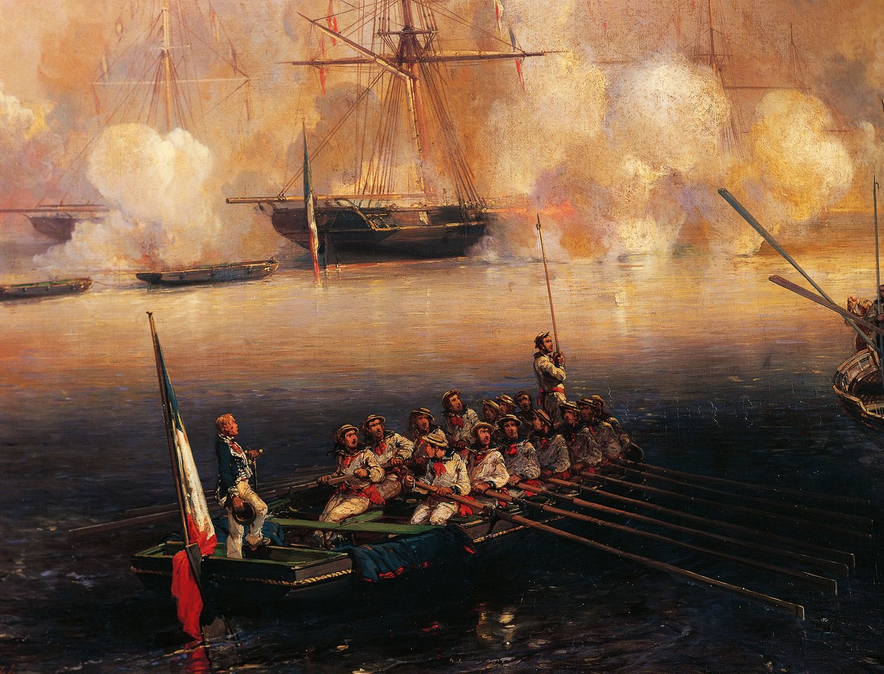 Drottning Victoria av Storbritannien besöker Treport den 3 september av Jean Baptiste Isabey